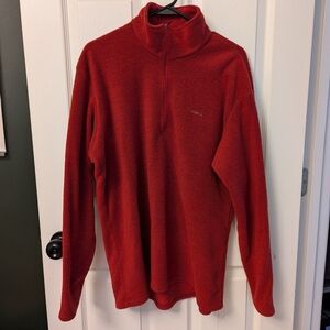Patagonia red capilene fleece, women's large